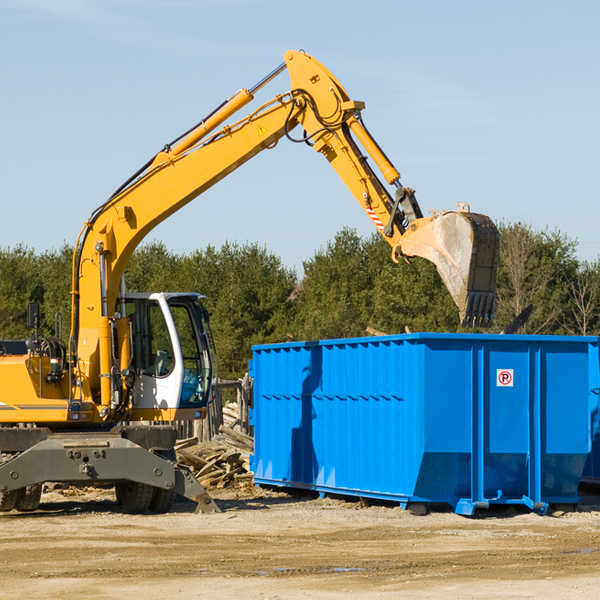 can i choose the location where the residential dumpster will be placed in Farmington CT